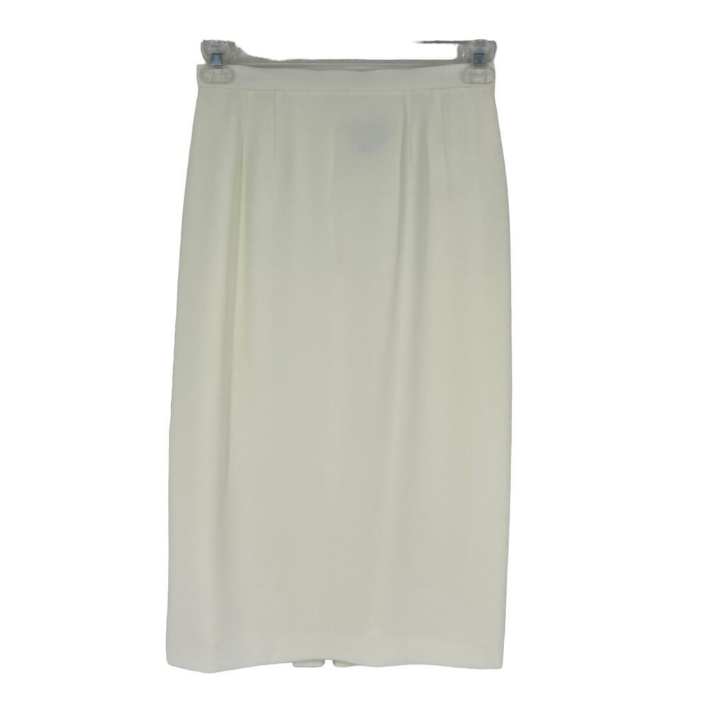 Vintage Adrianna Papell Skirt & Top Set Embroidered White‎ 8 - Picture 10 of 12